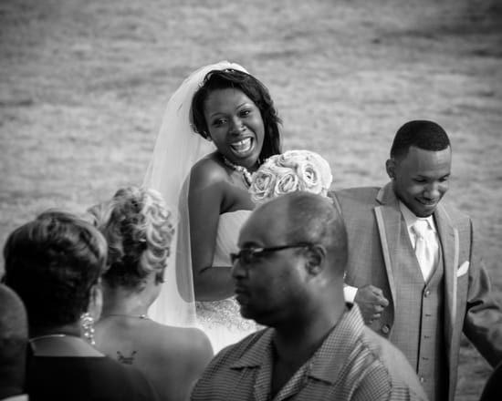 See the EXCITEMENT in both the bride and groom just after getting married!