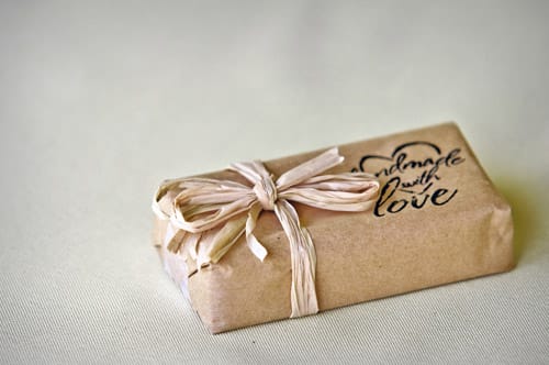 Handmade Soap Favors gift wrapped