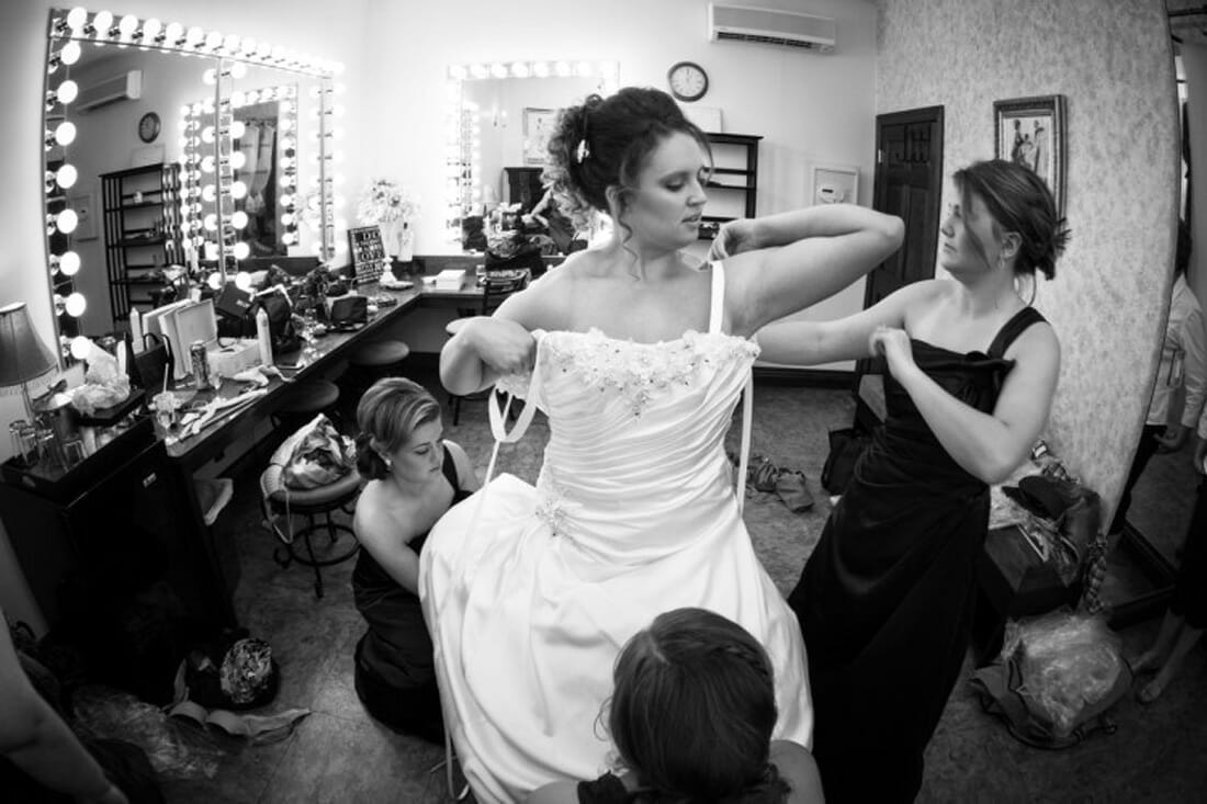 Messy Getting Ready Rooms and 5 Tips for Getting “INTO” the Dress.