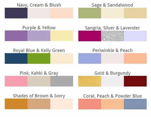 Color Combinations for Weddings, BrideStLouis Wedding Planning