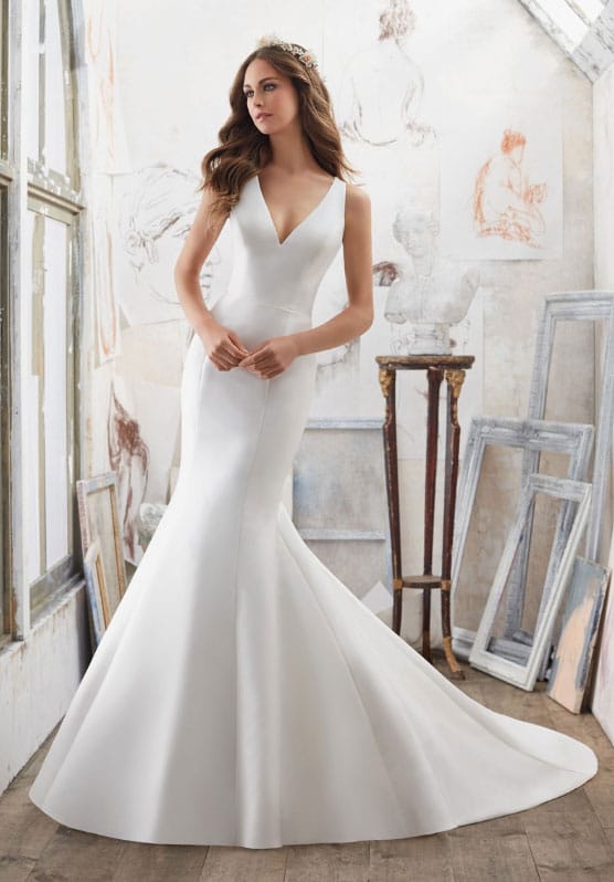 Jovani Dress 39244 | White fold over neckline dress 39244