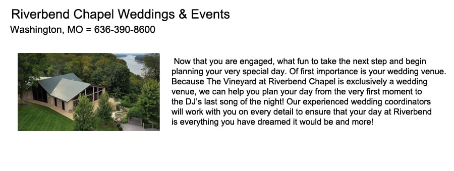 Riverbend Chapel Wedding Venue by Bride St. Louis