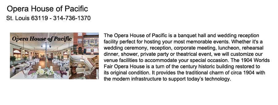 Opera House of Pacific by BrideStLouis.com
