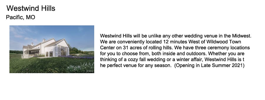 Westwind Hills Wedding Venue by BrideStLouis.com