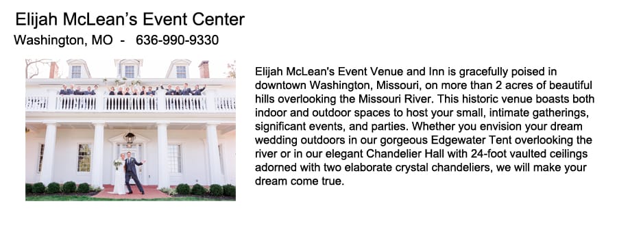 Elijah McLean's Event Center Wedding Venue by BrideStLouis.com