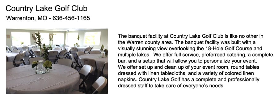 Country Lake Golf Club Wedding Venue by BrideStLouis.com