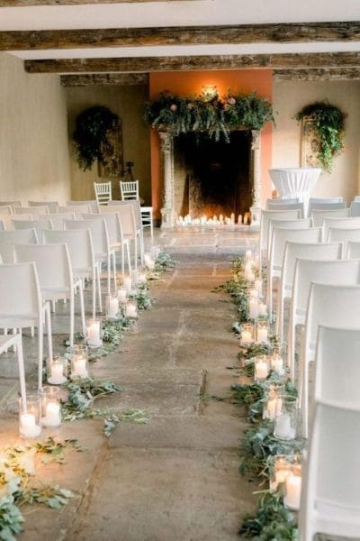 Use Candles to Line Your Ceremony Aisle