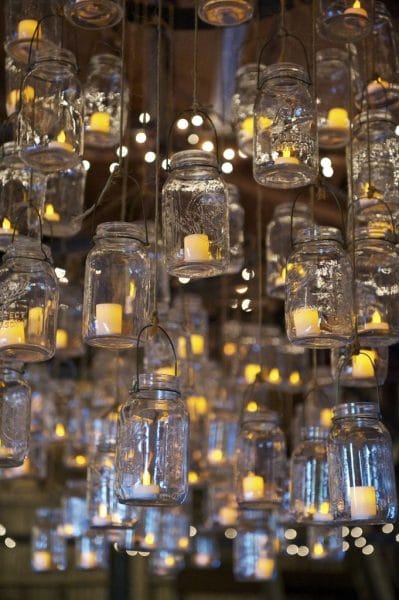 Mason Jars as Candle Holders for Your Wedding