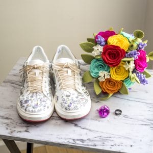Bridal Bouquet and Wedding Shoes